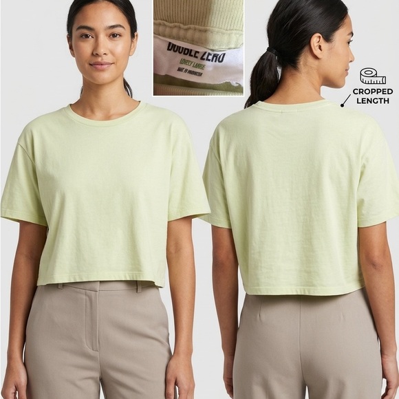 Double Zero Tops - Double Zero Women's Mint Green Crop Top brand new size large